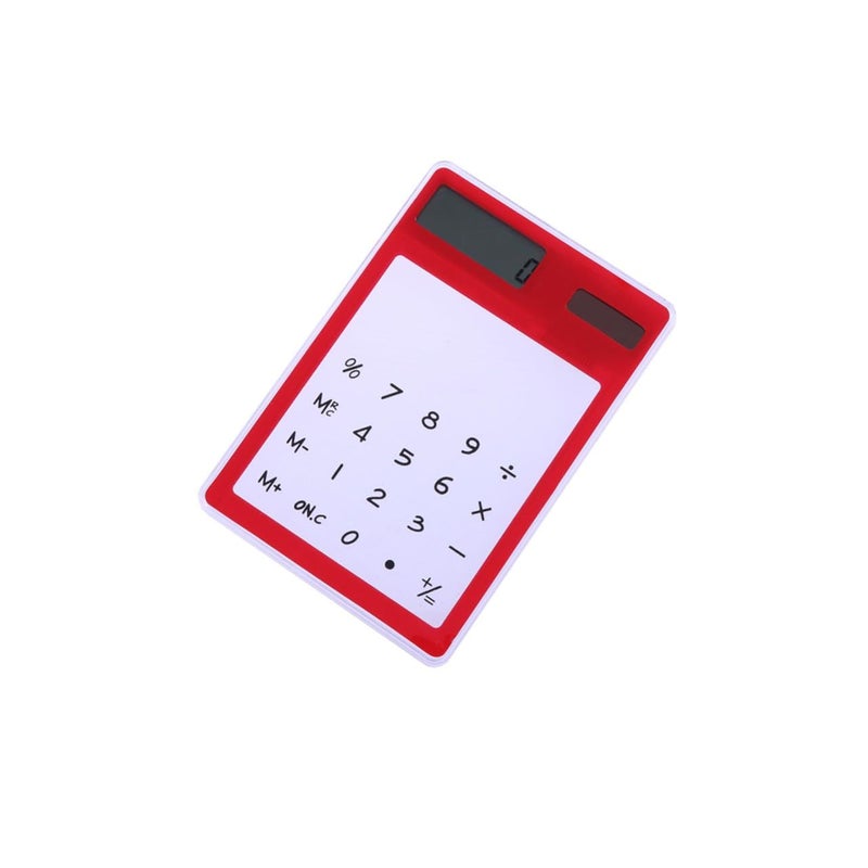 Transparent Touch Solar Calculator Lightweight Portable For School Office Home - Image 2