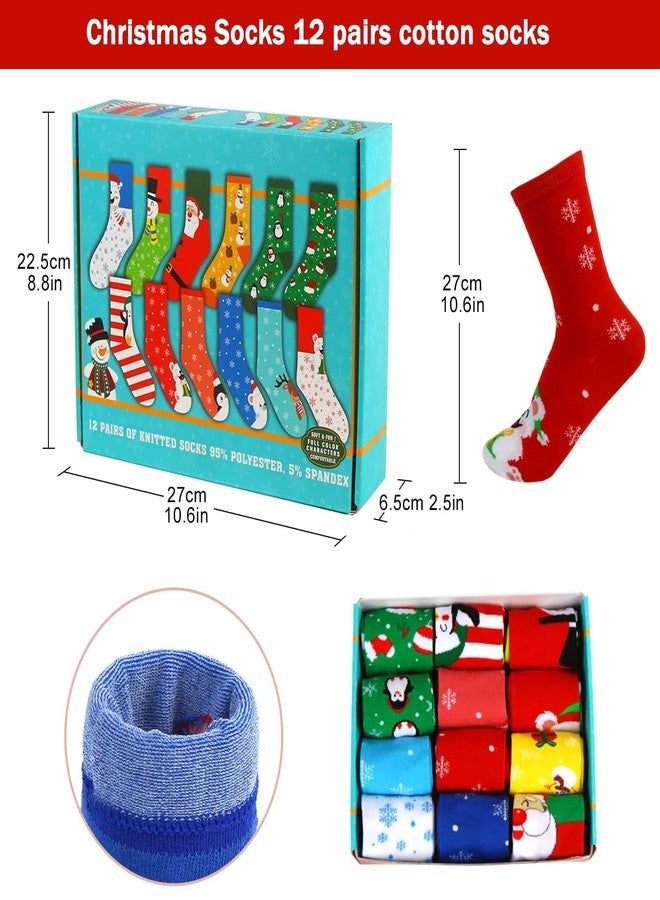 LOKIPA 12 Pairs Christmas Socks, Funny Christmas Socks Unisex Warm Thermal Novelty Gift Socks for Family Christmas, Holiday or Birthday Gift - Image 5