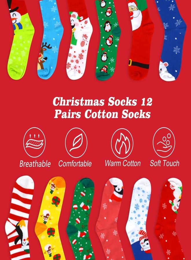 LOKIPA 12 Pairs Christmas Socks, Funny Christmas Socks Unisex Warm Thermal Novelty Gift Socks for Family Christmas, Holiday or Birthday Gift - Image 4
