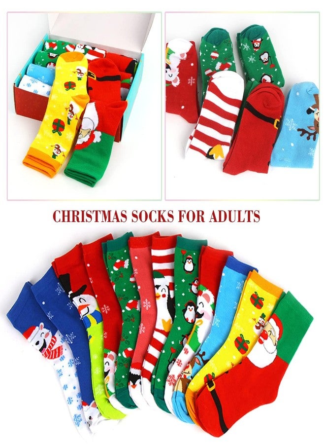 LOKIPA 12 Pairs Christmas Socks, Funny Christmas Socks Unisex Warm Thermal Novelty Gift Socks for Family Christmas, Holiday or Birthday Gift - Image 2