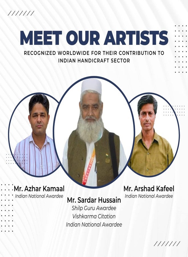 TWOGRAMS Wooden Stamp Block, Printing Stamp Design Set | Block for Printing Saree Border | Dresses, Craft Card Making, Scrapbook, Clay Pottery | Set of 10 | TwoGrams - Image 5