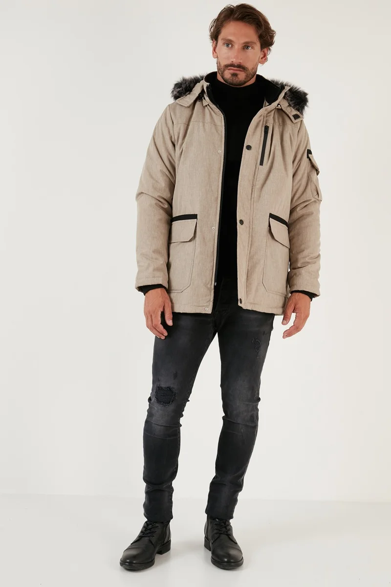 Buratti Plush Lined Water and Wind Resistant Cold Proof Slim Fit Coat Men'S COAT 5711051