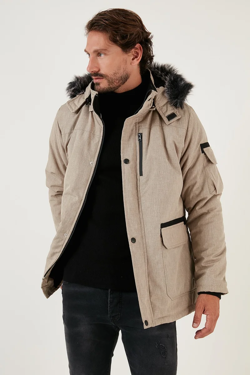 Buratti Plush Lined Water and Wind Resistant Cold Proof Slim Fit Coat Men'S COAT 5711051