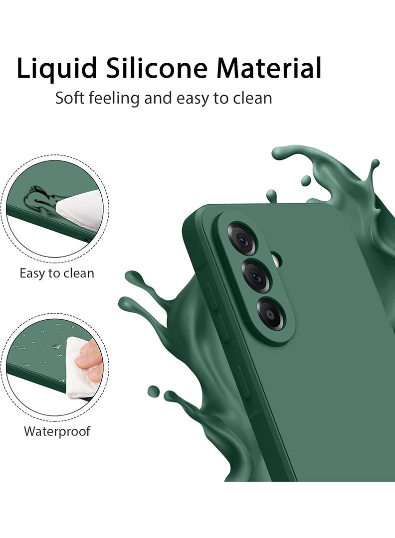 Case Up Compatible with Samsung Galaxy A17  Case, Soft & Premium Liquid Silicone [Anti-Scratch Microfiber Lining] Shockproof Protective Slim Phone Cover for Samsung Galaxy A17 2025, Green - Image 2
