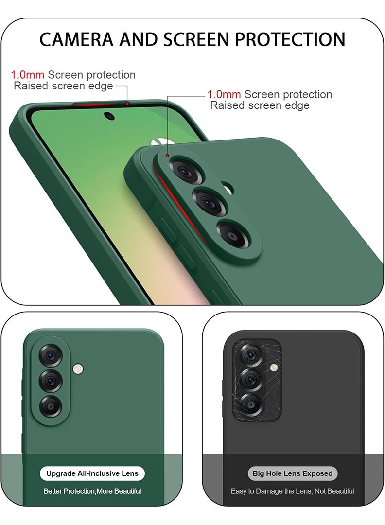 Case Up Compatible with Samsung Galaxy A17  Case, Soft & Premium Liquid Silicone [Anti-Scratch Microfiber Lining] Shockproof Protective Slim Phone Cover for Samsung Galaxy A17 2025, Green - Image 3