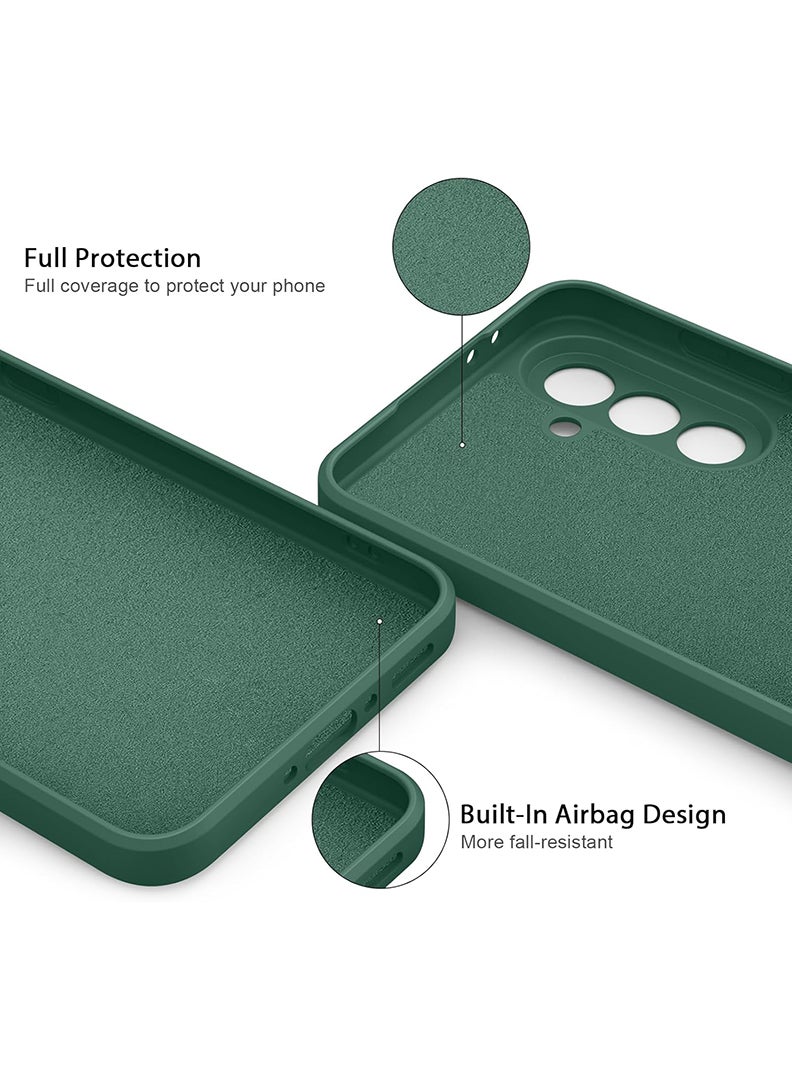 Case Up Compatible with Samsung Galaxy A17  Case, Soft & Premium Liquid Silicone [Anti-Scratch Microfiber Lining] Shockproof Protective Slim Phone Cover for Samsung Galaxy A17 2025, Green - Image 4