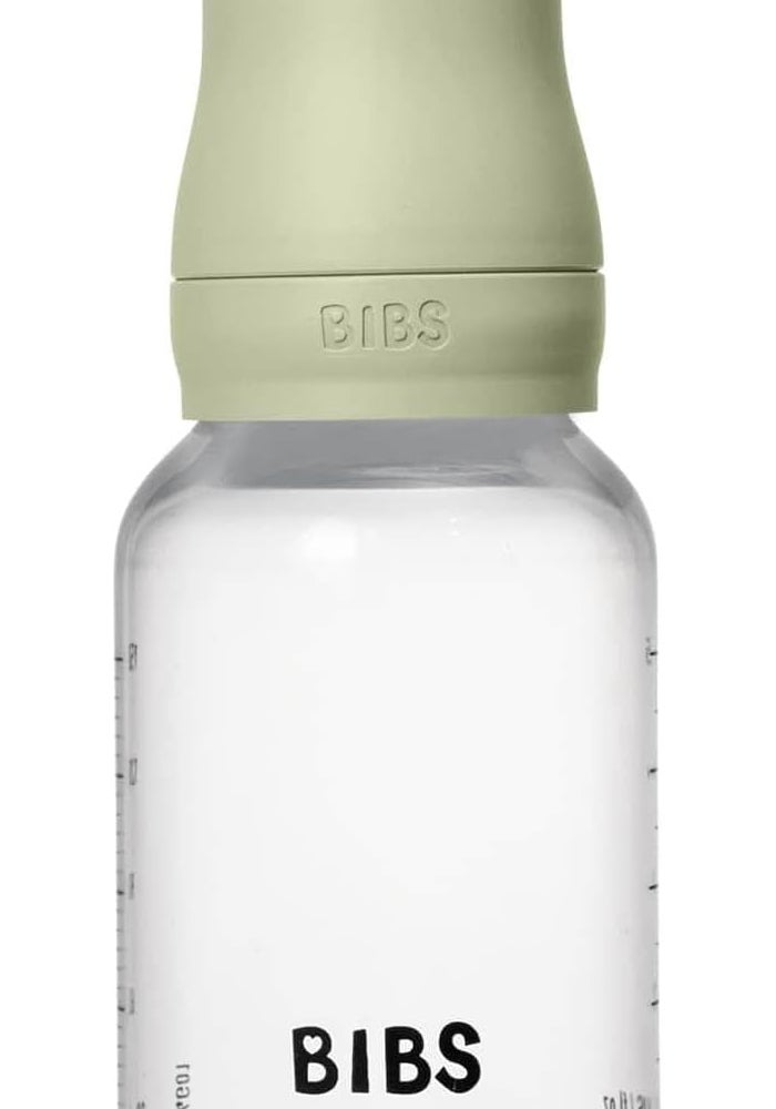 BIBS Baby Bottle 150 ml Silicone Teat - Baby Bottle Set Anti-Colic BPA Free Slow Flow Lightweight and Easy to Clean Suitable for Newborns from 0 Years - Sage - Image 4