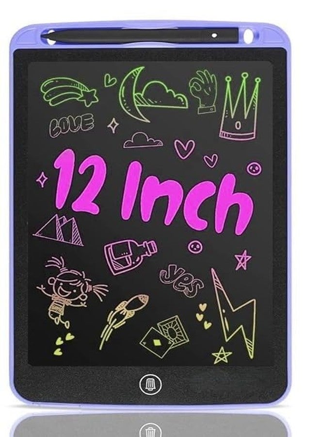 BLOOM PLEX BLOOMPLEX LCD Writing Tablet for Kids - 12 Inch Doodle Board, Eye-Friendly Screen, One-Click Erase & Lock, Educational Drawing Pad for Boys & Girls, Travel & School Learning Toy(Multicolour) - Image 1