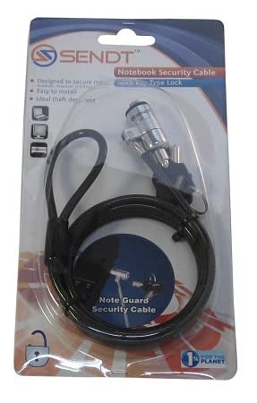 Sendt Black Notebook/Laptop Keyed Lock Security Cable - Image 2
