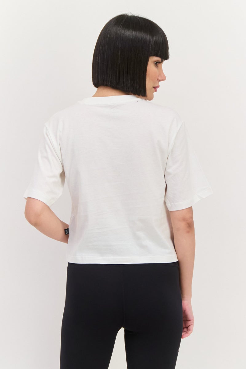 PUMA Women Sportswear Fit Short Sleeve Training T-Shirts, White  - Image 3