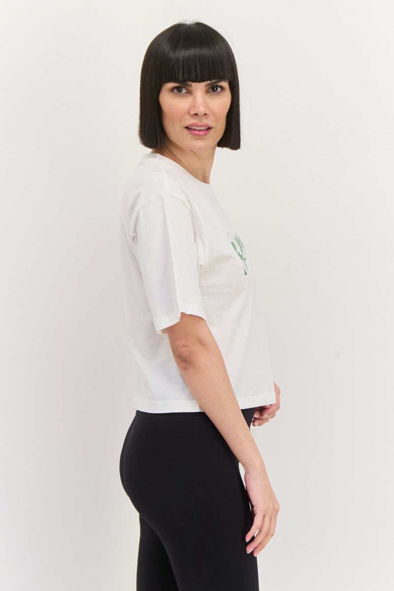 PUMA Women Sportswear Fit Short Sleeve Training T-Shirts, White  - Image 2