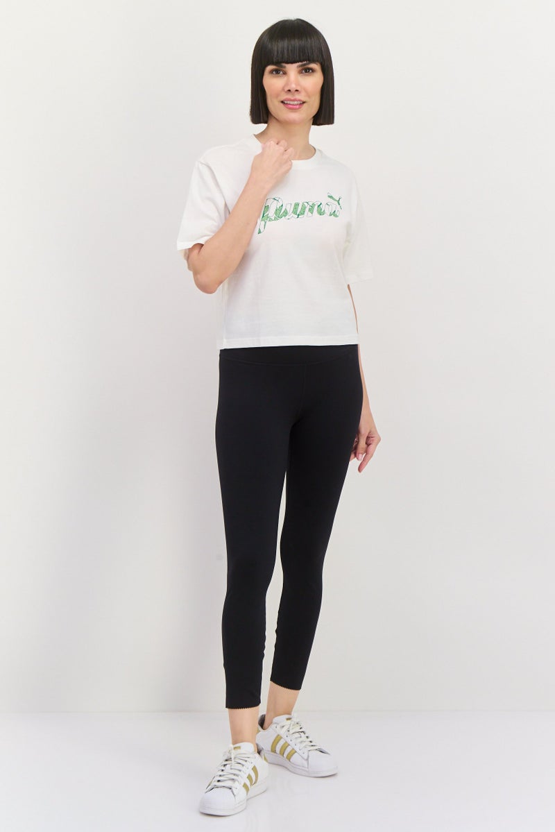 PUMA Women Sportswear Fit Short Sleeve Training T-Shirts, White  - Image 4