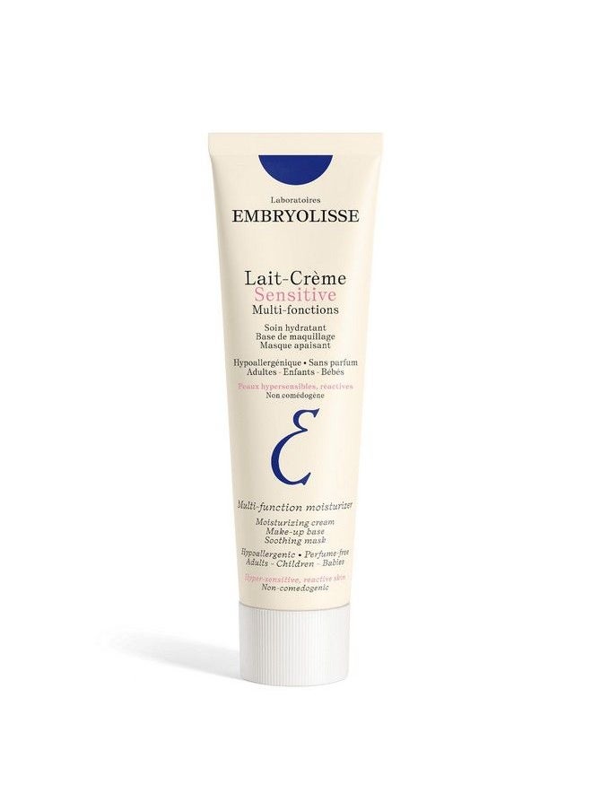 Embryolisse كريم الوجه وبرايمر المكياج LaitCrème Sensitive (98% من المكونات من أصل طبيعي) مرطب يومي للوجه للبشرة الحساسة 3.4 أونصة سائلة  - Image 1