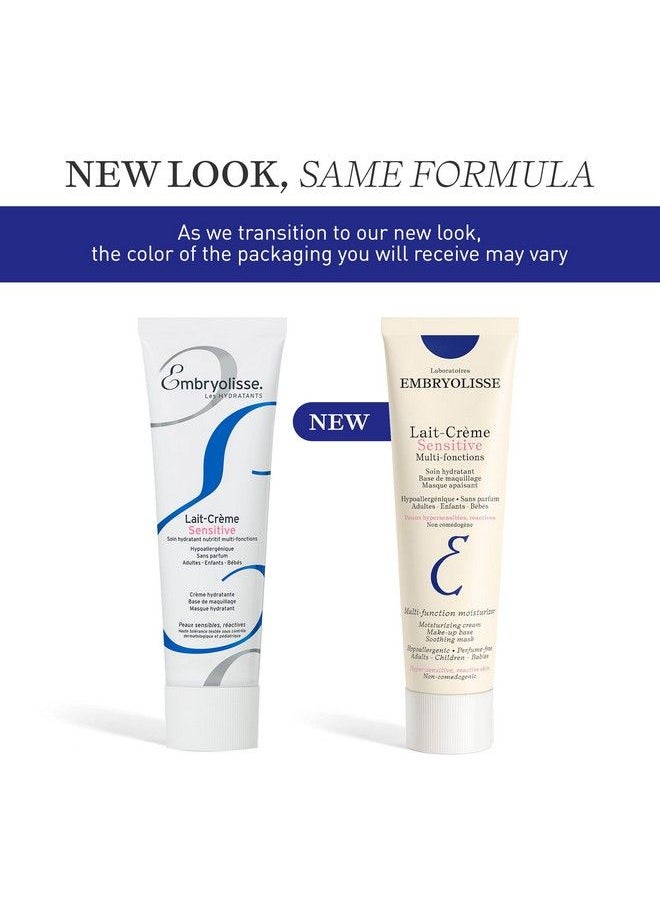 Embryolisse كريم الوجه وبرايمر المكياج LaitCrème Sensitive (98% من المكونات من أصل طبيعي) مرطب يومي للوجه للبشرة الحساسة 3.4 أونصة سائلة  - Image 3