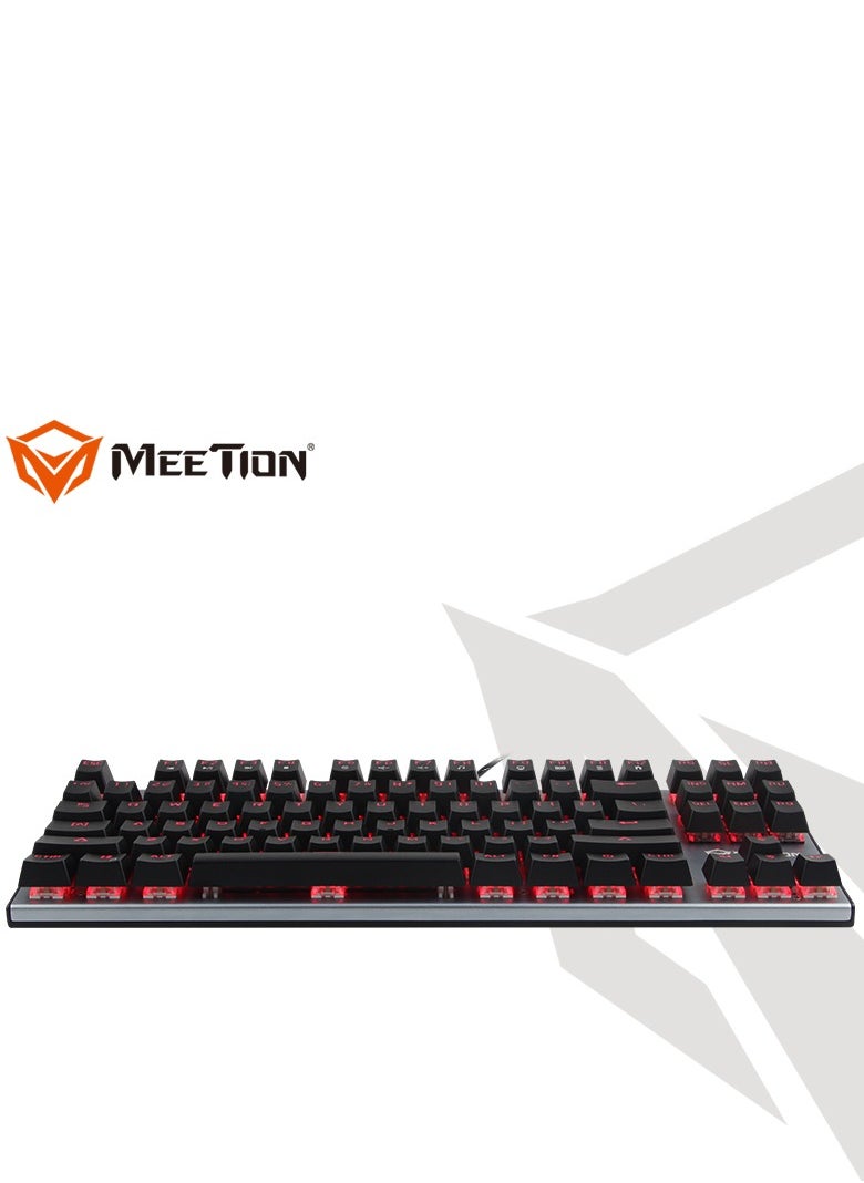 Meetion - Meetion MK04 TKL RGB Backlit Multimedia Blue Switch Mechanical Gaming Keyboard Full key anti-ghosting ,Lucency injection keycap wear proof and high light transmittance RGB chrome backlit customizable - Image 1