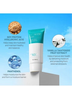 SCINIC SCINIC Enjoy Super Mild Sun Essence 2 Set SPF50+ PA++++ 1.69 fl oz(50ml) | A Lightweight Hydrating Sun Essence That leaves No Sticky Feeling | Korean Skincare  - Image 5