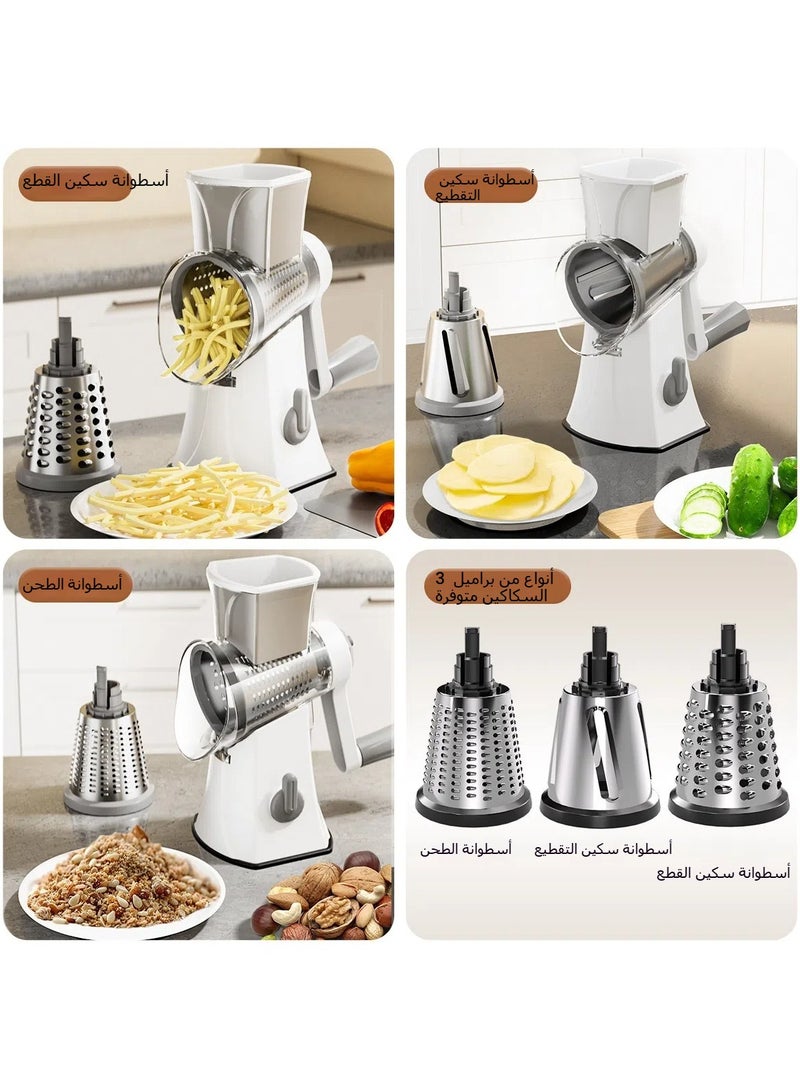 عام مقص ثمار وفاكهة وقطاطات متعدد الوظائف للمطبخ، يقوم بقطع الخضار يدويًا. يمكنه تقطيع الخضار بقطع دائرية، وفكّك البطاطس، وقطع الخضار بقطع شريطية. - Image 3