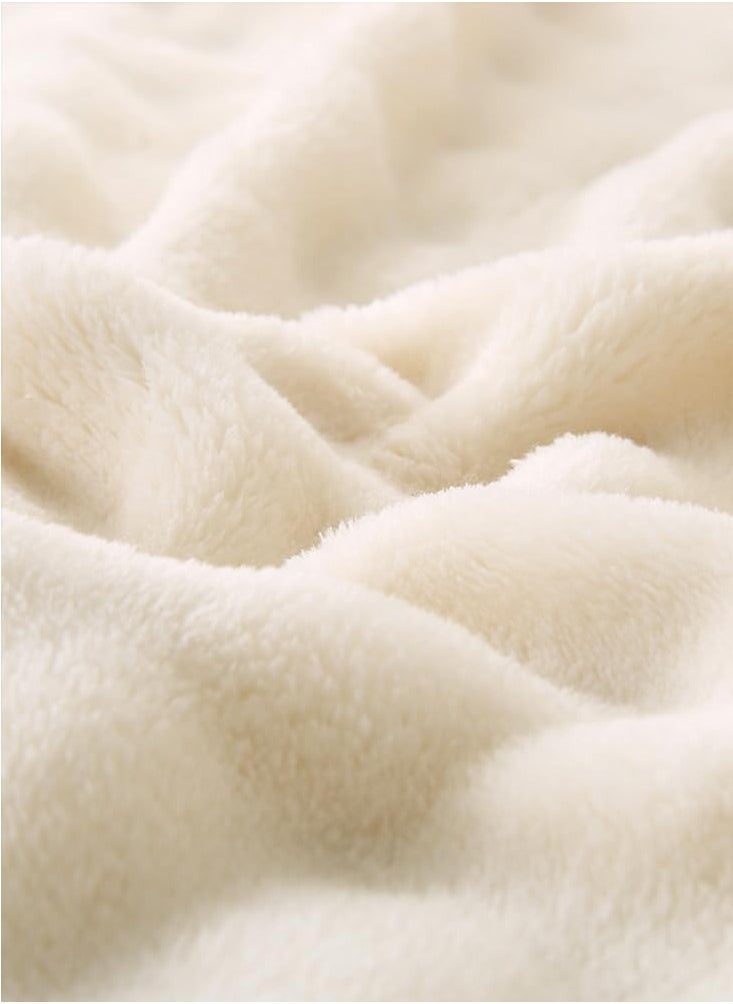 ZERIFAM - ZERIFAM Blanket - Winter Blanket, Thickened Bubble Textured Blanket, Suitable For Napping Blankets For Office, Chair, Sofa, And Travel Camping,The Size Is 180 * 200 cm. (Beige) - Image 1