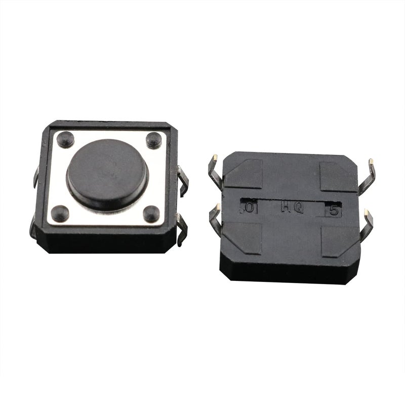 كلاراكو klarako 20 قطعة مفتاح زر لمس لحظي، لوحة 12 × 12 مم × 4.3 مم مفتاح زر ضغط لمس لحظي DIP، أسود - Image 3