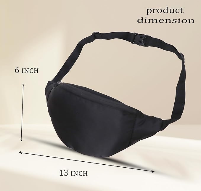 BigPlayer Trainer Waist Bag Stylish and Functional Waist Bags for Men and Women Waterproof, Nylon Trainer Waist Bag with Adjustble Waist Belt Travel Waist Pouch - Image 2