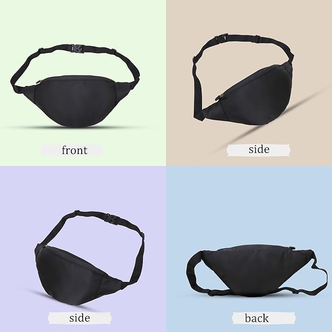 BigPlayer Trainer Waist Bag Stylish and Functional Waist Bags for Men and Women Waterproof, Nylon Trainer Waist Bag with Adjustble Waist Belt Travel Waist Pouch - Image 3