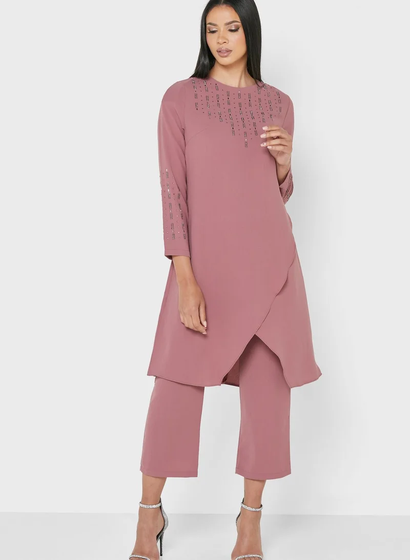 Khizana Front Detail Crossed Hem Set