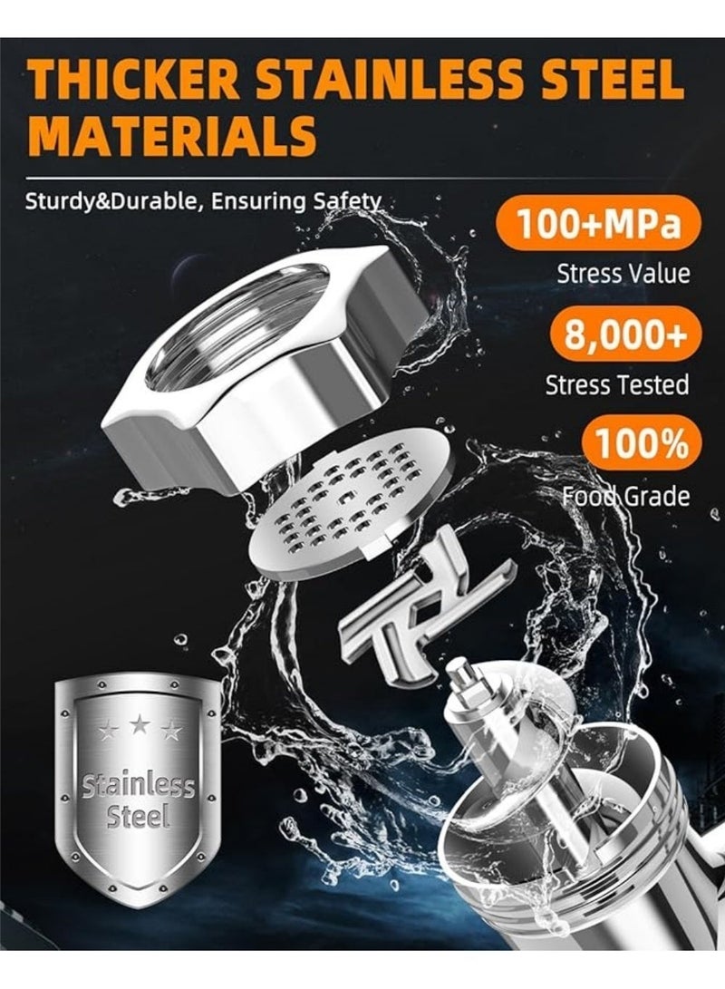 إثارة مفرمة لحم، حشو سجق، مفرمة لحم كهربائية من EXCITAT بشفرات من الفولاذ المقاوم للصدأ، 3 ألواح طحن، صانع سجق A+B طقم كبة للاستخدام في المطبخ المنزلي والتجاري، مطحنة طعام، أجهزة مطبخ، لون فضي - Image 3