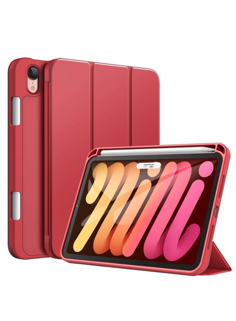 JAJEEK NEW Smart Case with Pencil Holder for iPad Mini 6 – Trifold Stand Smart Case with Soft TPU Back, Auto Wake/Sleep, Dust Proof & Anti-Fingerprint, Heavy Duty Protection - Image 1