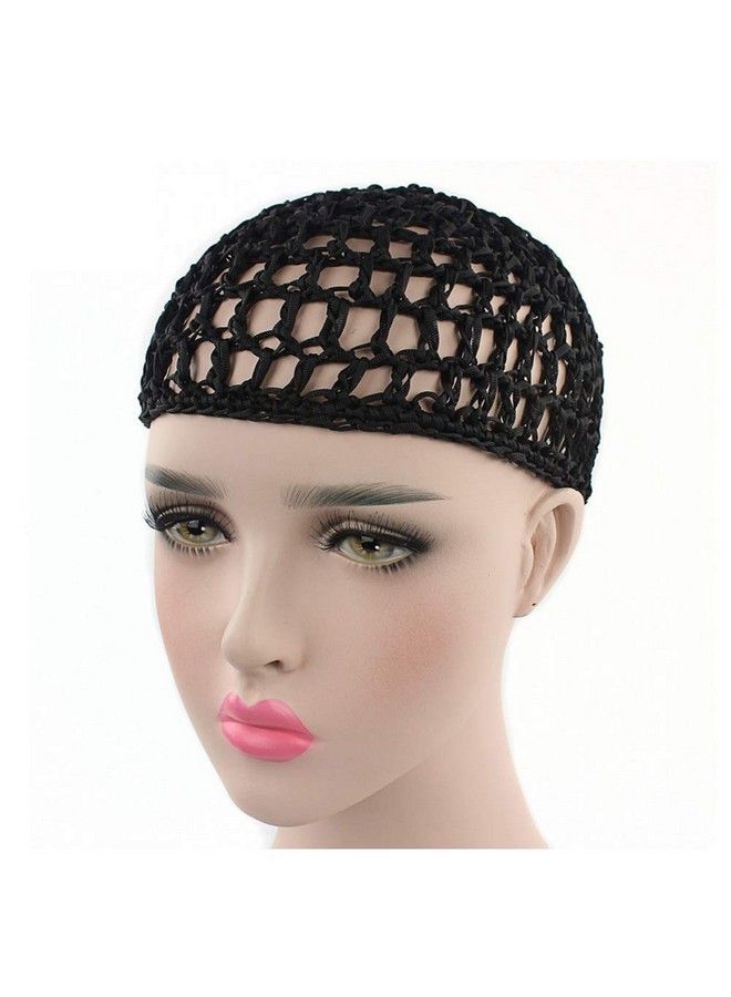 Bettli Thick And Short Hair Net Snoods Women Hair Net For Sleeping Black Pack Of 3 - Image 4