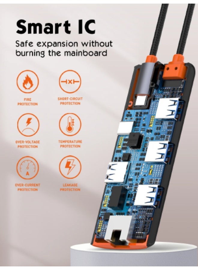 Ldino DS-26U 6-in-1 USB-C Hub with 100W PD Charging and Gigabit Ethernet - Image 2