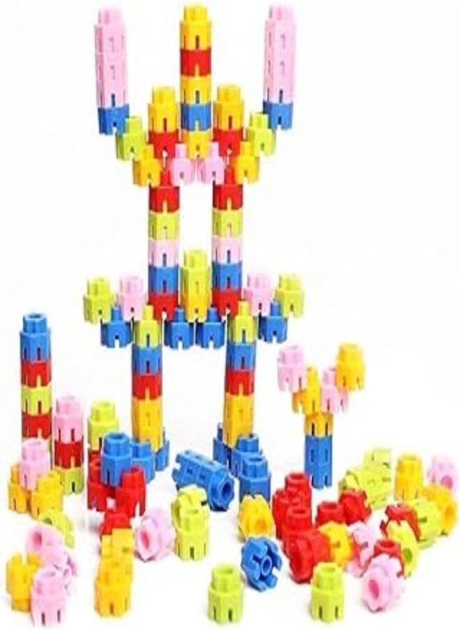 multicolour enterprise Educational Building Smart Blocks for Kids | Pack of 218 Colourful Construction Stem Blocks 