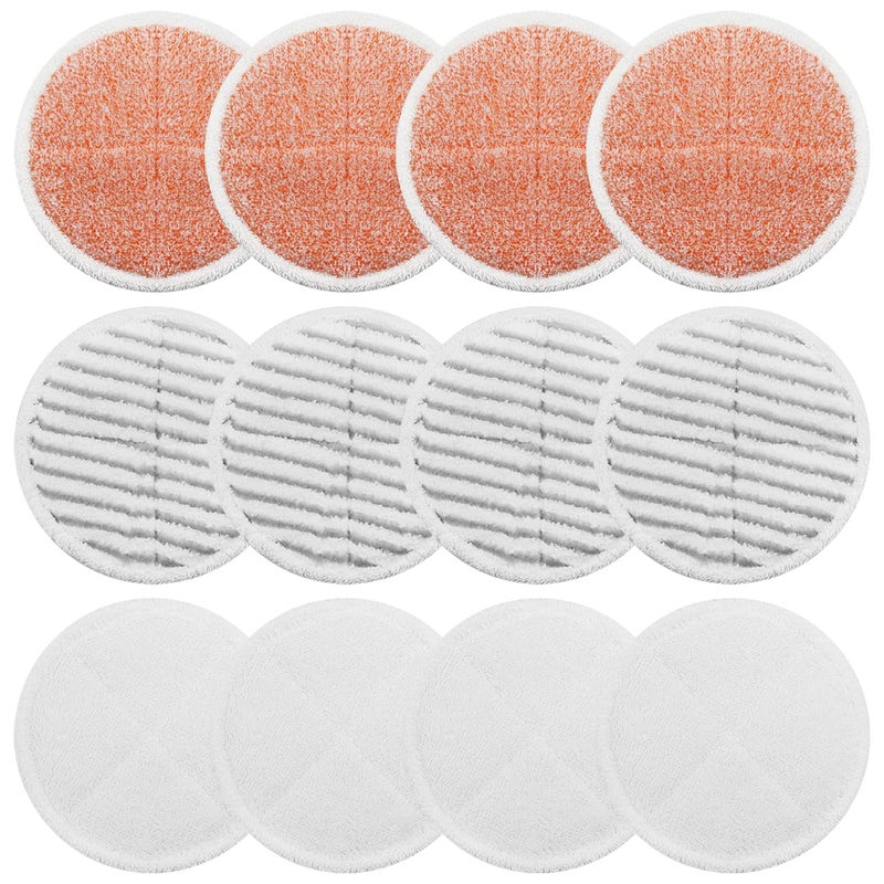 BeiLan Spinwave Mop Pads Fit for Bissell Spinwave 20399 23157 23159 2039A 2124A 20393 2039T 2039W 20391 20395 2307 2315A Heavy Soft Scrubby Pads for Hardwood Floor Cleaning Replacement Pads(12Pack) - Image 1