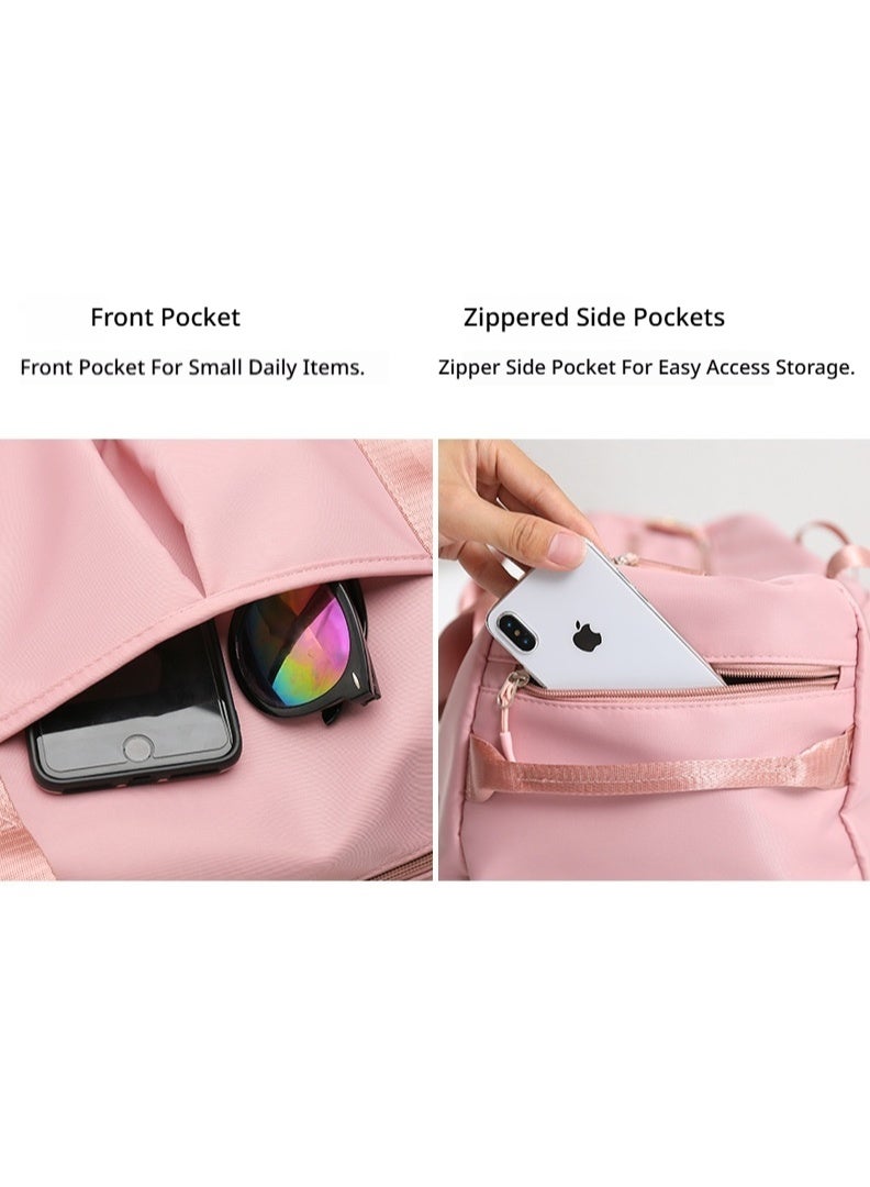 والنساء، حقيبة سفر مقاومة للماء مع جيب للأحذية وجيب لعربة السفر، حقيبة رياضية خفيفة الوزن محمولة للتدريب والسباحة واليوغا - Image 5