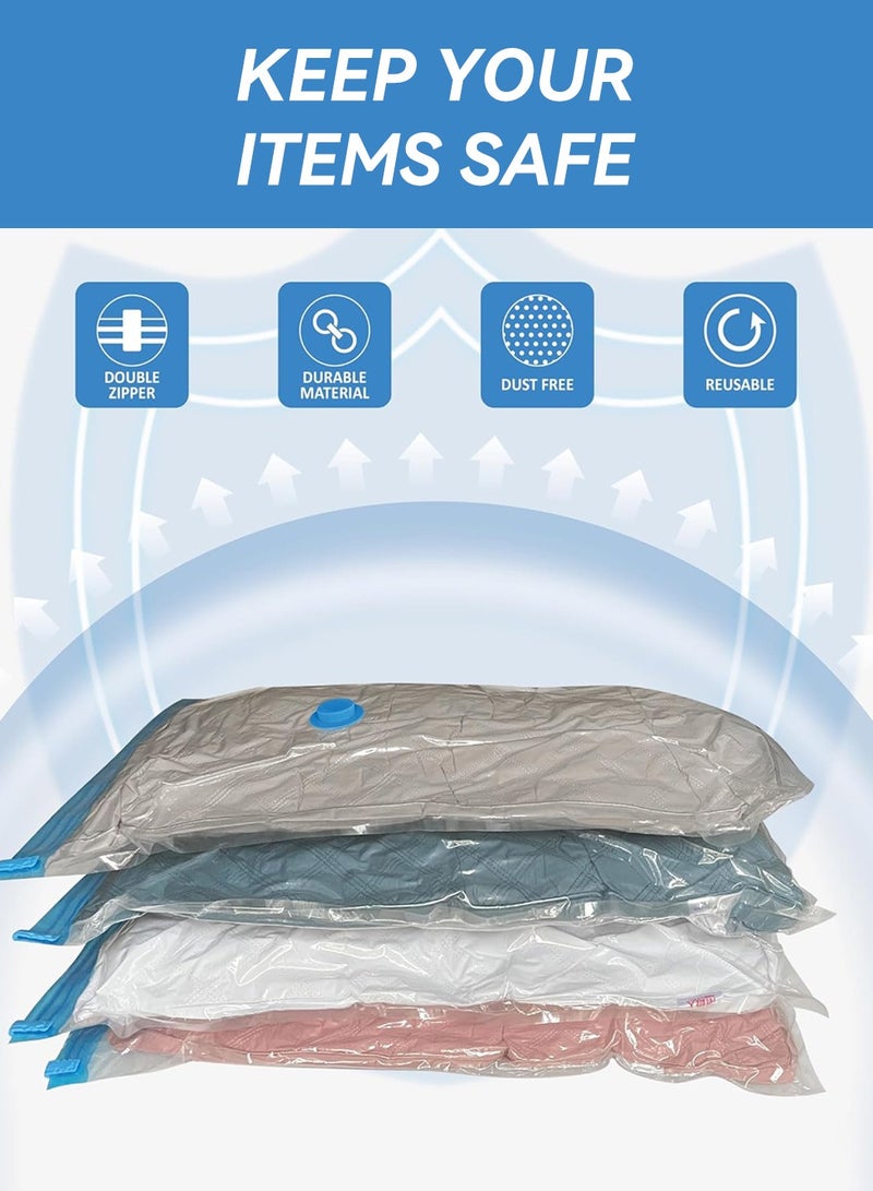 LEOKOR Vacuum Seal Storage Bags, 15Pack Reusable Compression Bags Premium Vacuum Storage Bags with Electric Pump, 4 x Jumbo (100*80cm), 4 x Large (100*70cm), 4 x Medium (80*60cm) ,3 x Small (70*50cm) - Image 2