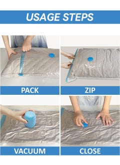 LEOKOR Vacuum Seal Storage Bags, 15Pack Reusable Compression Bags Premium Vacuum Storage Bags with Electric Pump, 4 x Jumbo (100*80cm), 4 x Large (100*70cm), 4 x Medium (80*60cm) ,3 x Small (70*50cm)  - Image 5