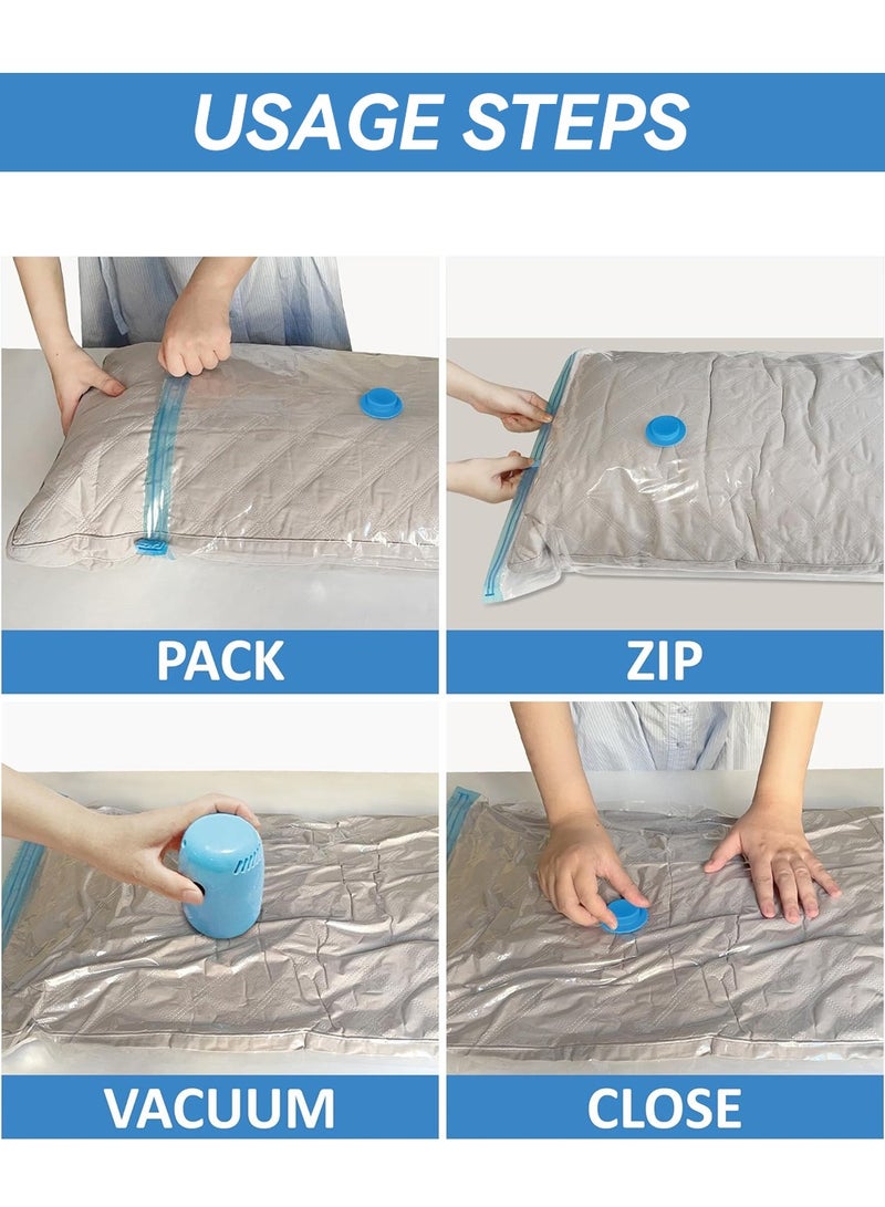 LEOKOR Vacuum Seal Storage Bags, 15Pack Reusable Compression Bags Premium Vacuum Storage Bags with Electric Pump, 4 x Jumbo (100*80cm), 4 x Large (100*70cm), 4 x Medium (80*60cm) ,3 x Small (70*50cm) - Image 5