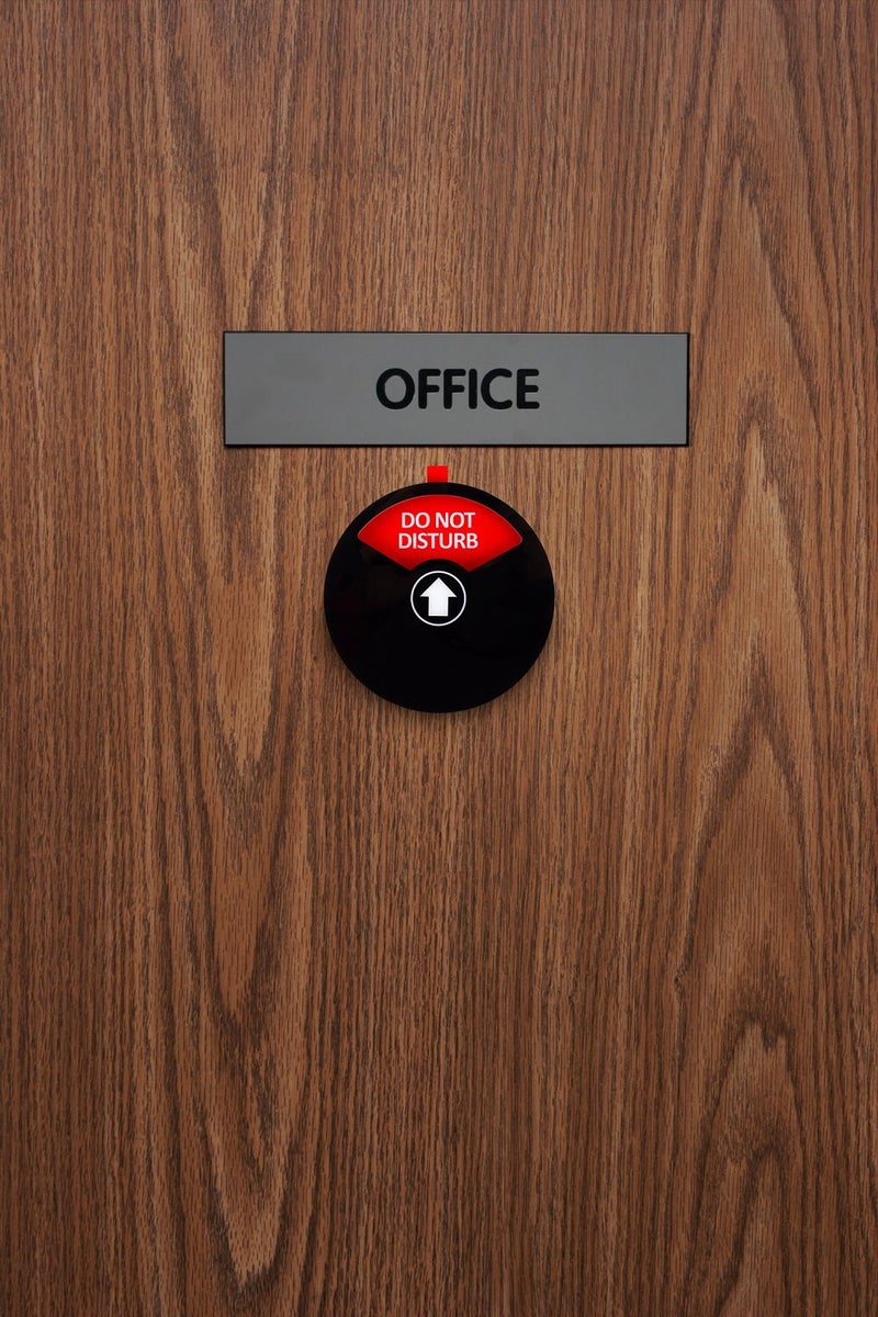 Kichwit Privacy Sign for Office Door, Do Not Disturb, Out of Office, Please Knock, In a Meeting, Conference Sign for Offices, 5 Inch, Black - Image 5