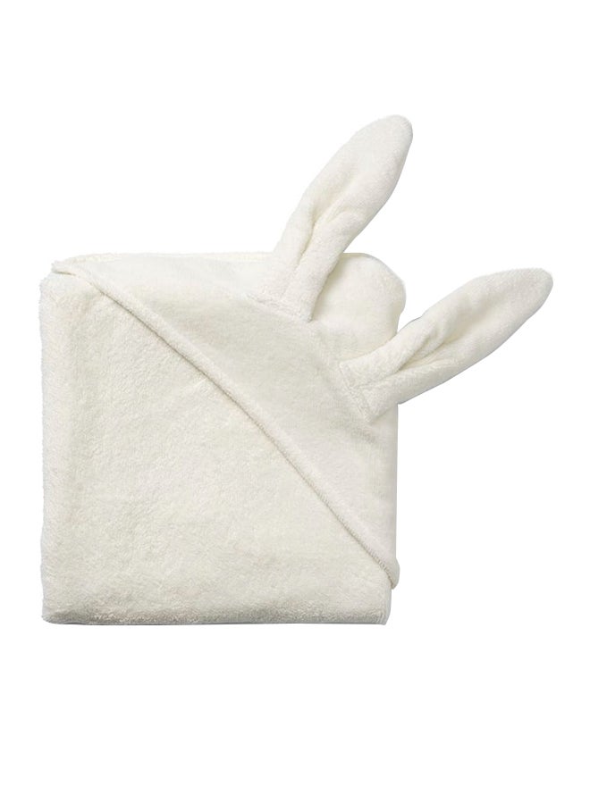 Hooded Towel - Vanilla White Bunny