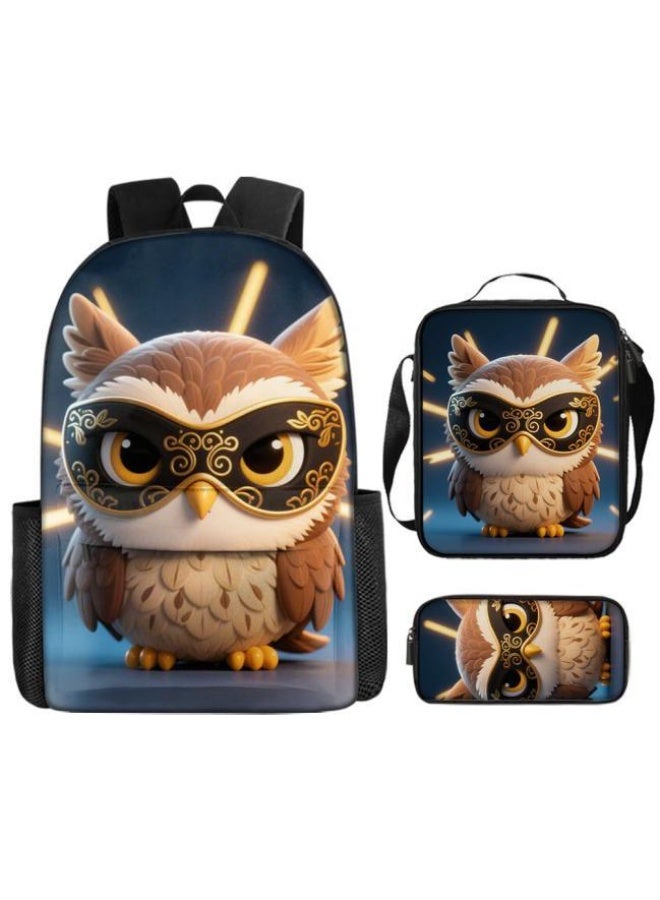 Bright Li Fire Unlock the new fashion of childish fun! Three-piece set of bags, cartoon elements for children and teenagers (students, children, friends' outings, mountain climbing, schooling, etc. can be used) - 102 - Image 2