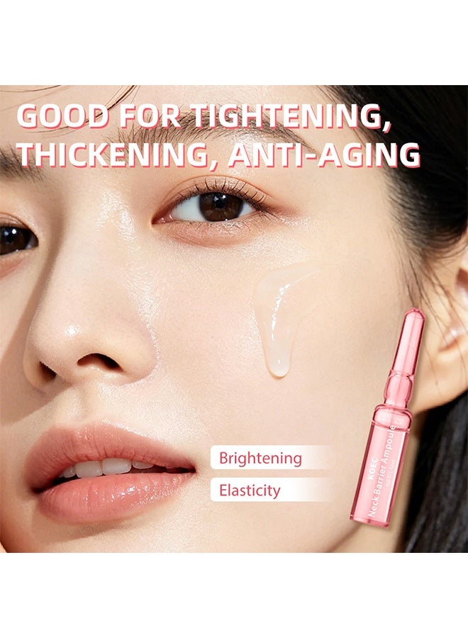 KOEC Niacinamide Peptide Neck Barrier Ampoule Serum, Brightening Anti-Wrinkle Double Function Neck Skin Care Ampoules, Strengthen Neck Skin Barrier 10 Vials 1.5ml Each - Image 2