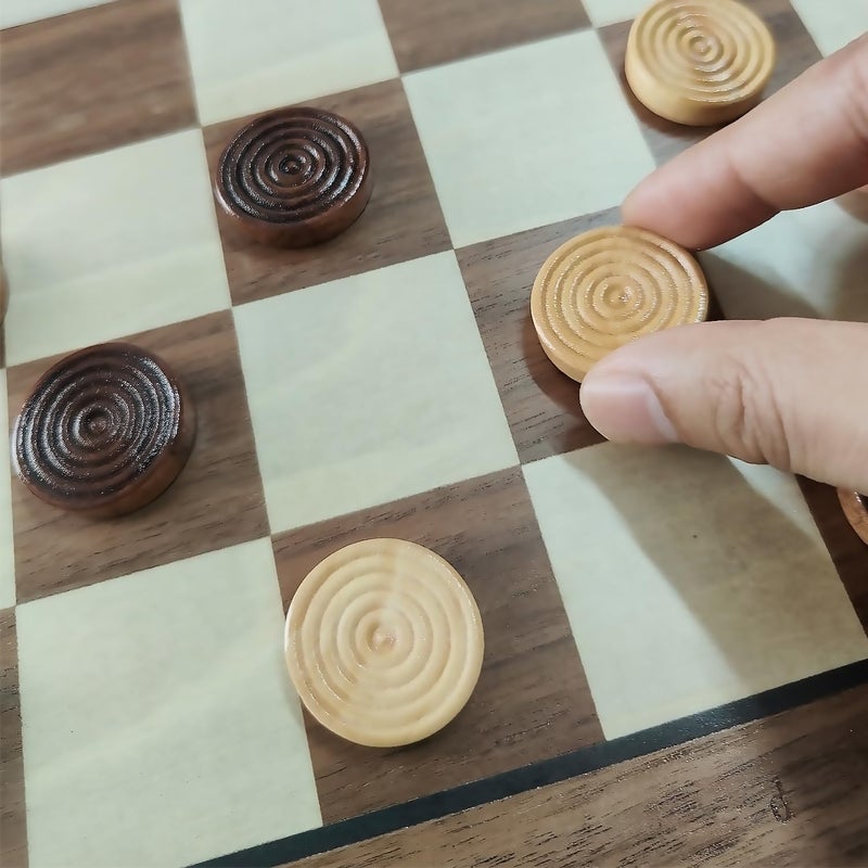 Hellpnoom 30 Pieces of Checkers just one Game- Wooden Chess Pieces only-Checkers Pieces - Image 4