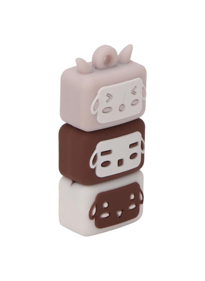 Thoraya Creative promotion activity gift USB flash drive stall trendy play pvc toy cartoon mini USB flash drive three little sheep - coffee - V01064G  - Image 4