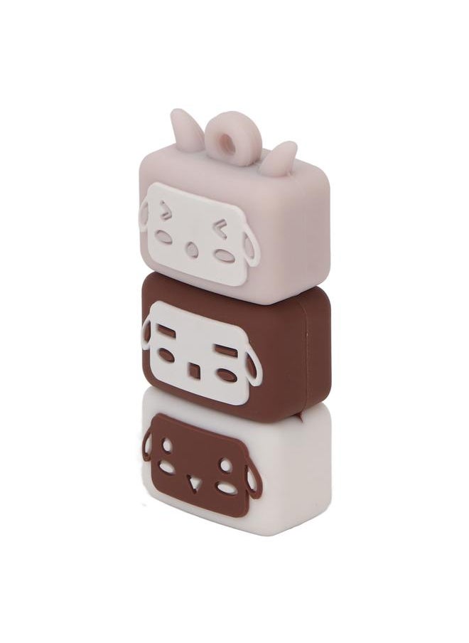 Thoraya Creative promotion activity gift USB flash drive stall trendy play pvc toy cartoon mini USB flash drive three little sheep - coffee - V01064G  - Image 2