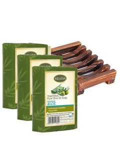 ALOE Extract Herbal Soap Bar Greek Extra Virgin Olive Oil All Natural Aroma All Skin Types Crafted in Historic Crete Greece Pack of 4