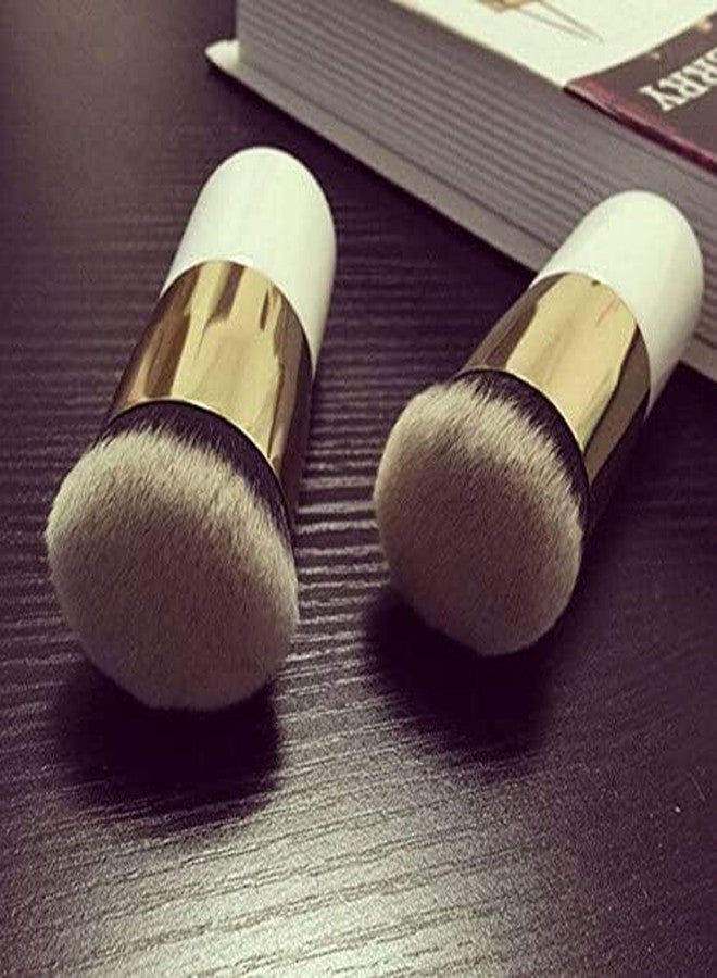 GOLD MAX Oval Makeup Brush With Professional Blush Brush Foundation Cosmetic Brushes Tool Combo Pack - Image 4