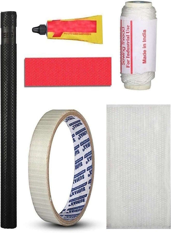 YMD Bat Care kit Toe Guard Grip Rubber Adhesive Edges Tape Face Sheet Binding Thread Cricket Guard Combo () - Image 1