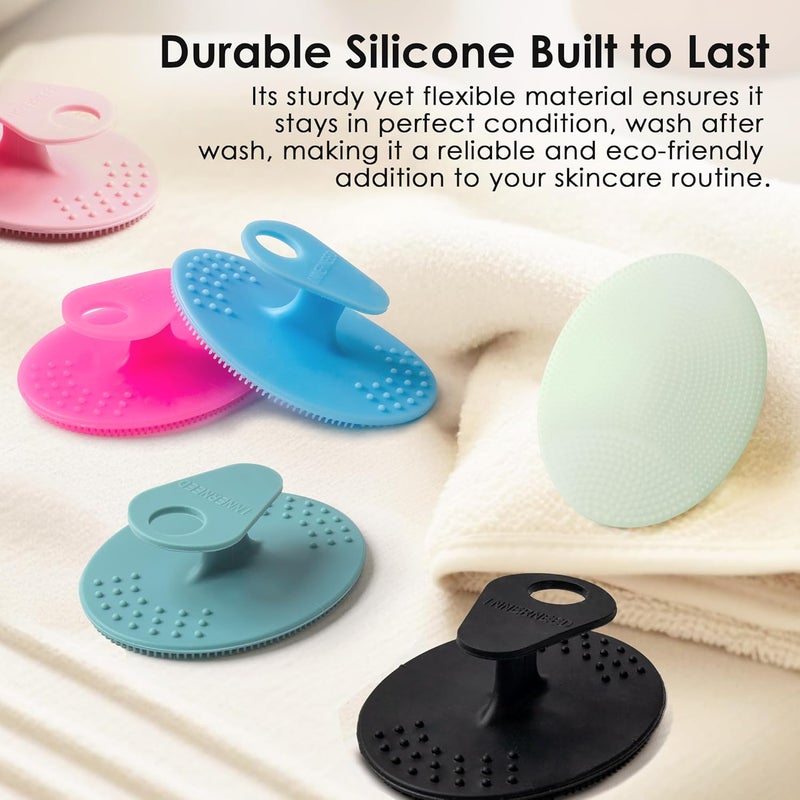 Innerneed 6 Pack Silicone Face Scrubber for Deep Cleansing and Exfoliation – Soft Facial Cleansing Brush, Gentle for All Skin Types, Blackhead & Acne Pore Care - Image 2