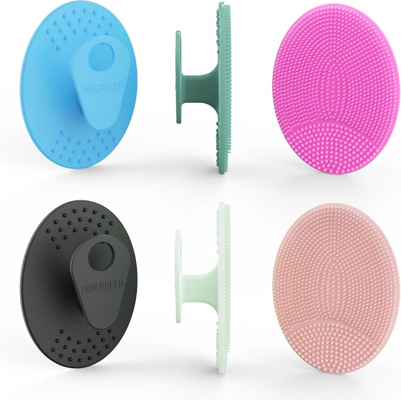 Innerneed 6 Pack Silicone Face Scrubber for Deep Cleansing and Exfoliation – Soft Facial Cleansing Brush, Gentle for All Skin Types, Blackhead & Acne Pore Care - Image 1