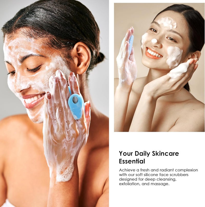Innerneed 6 Pack Silicone Face Scrubber for Deep Cleansing and Exfoliation – Soft Facial Cleansing Brush, Gentle for All Skin Types, Blackhead & Acne Pore Care - Image 5