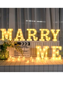 Scrolls MARRY ME Decorative Plastic LED Marquee Letter Light, Battery Operated Letter Light Sign for Wedding Party Home Decoration  - Image 3